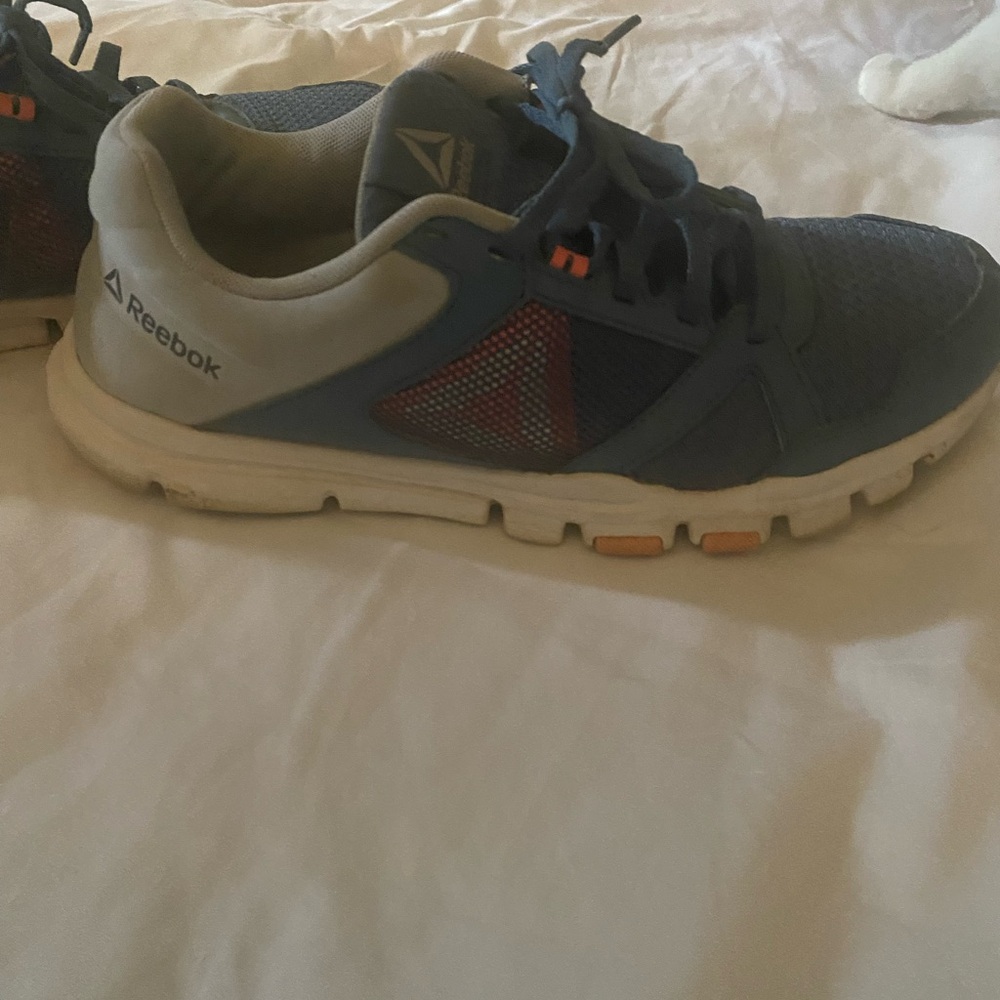 Reebok Blue and Orange Athletic Shoes